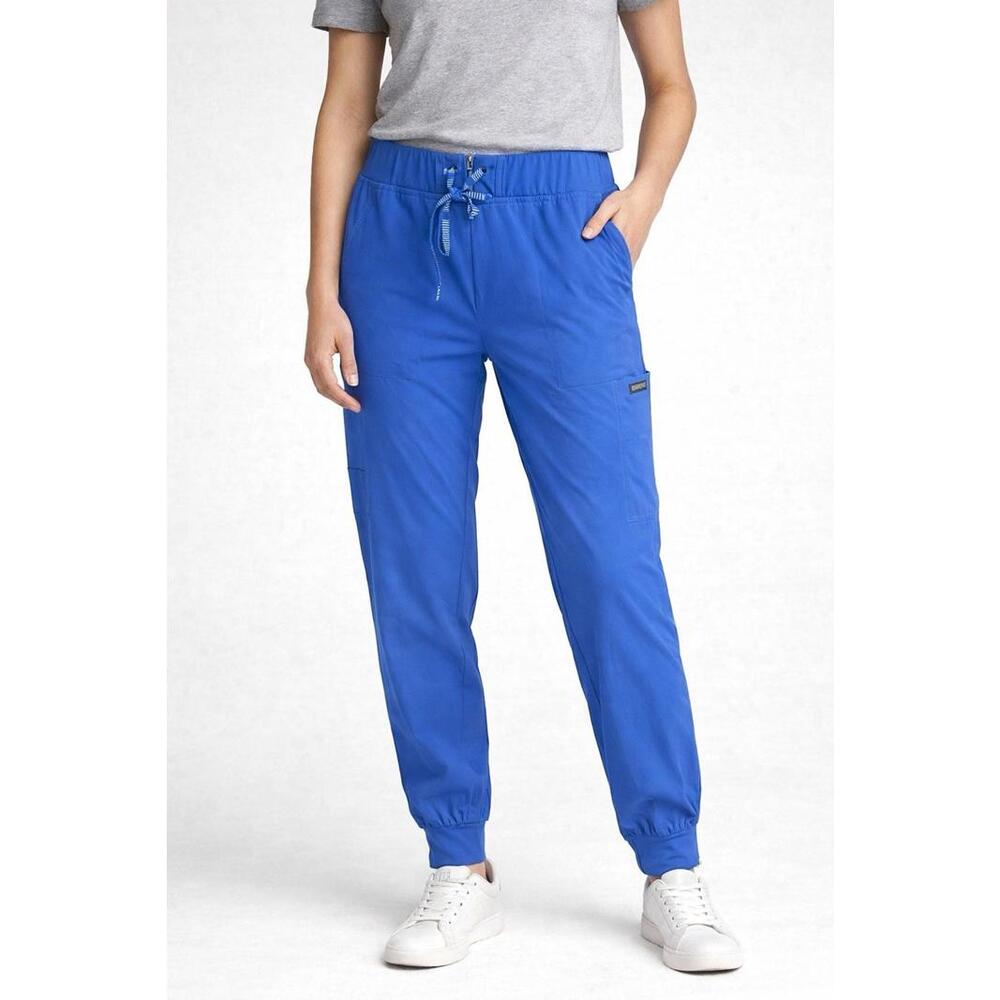 CEIL Women’s Scrub Pants XL Blue Medical Uniform Drawstring Stretch